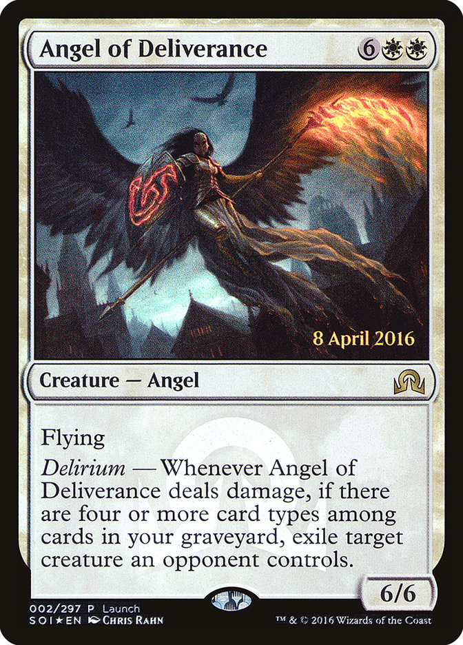 Angel of Deliverance (Launch) [Shadows over Innistrad Promos] | Lots Moore NSW