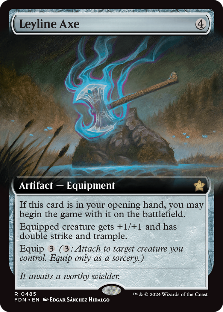 Leyline Axe (Extended Art) [Foundations] | Lots Moore NSW