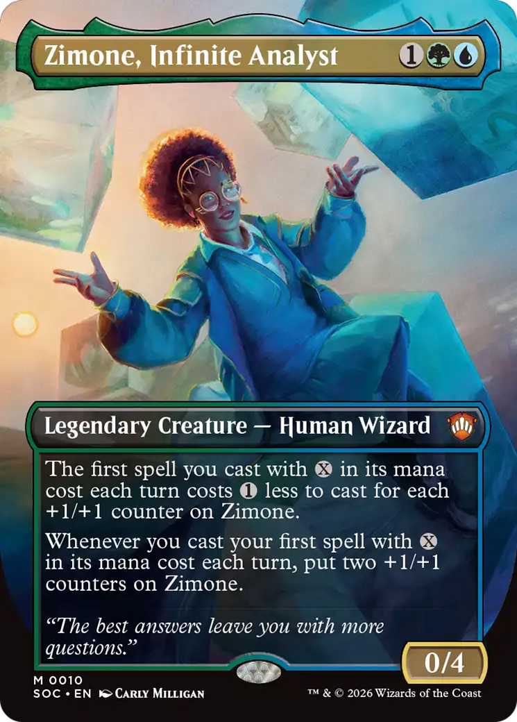Zimone, Infinite Analyst (Borderless) [Secrets of Strixhaven Commander] | Lots Moore NSW