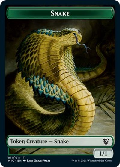 Spirit // Snake Double-Sided Token [Innistrad: Midnight Hunt Commander Tokens] | Lots Moore NSW