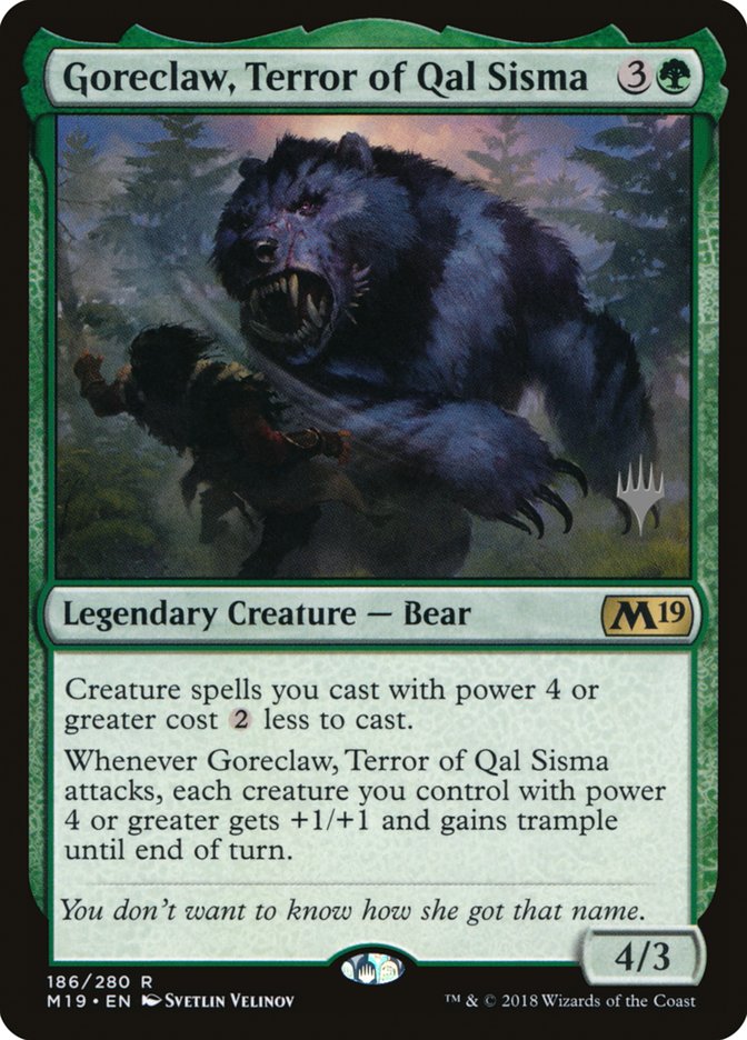 Goreclaw, Terror of Qal Sisma (Promo Pack) [Core Set 2019 Promos] | Lots Moore NSW