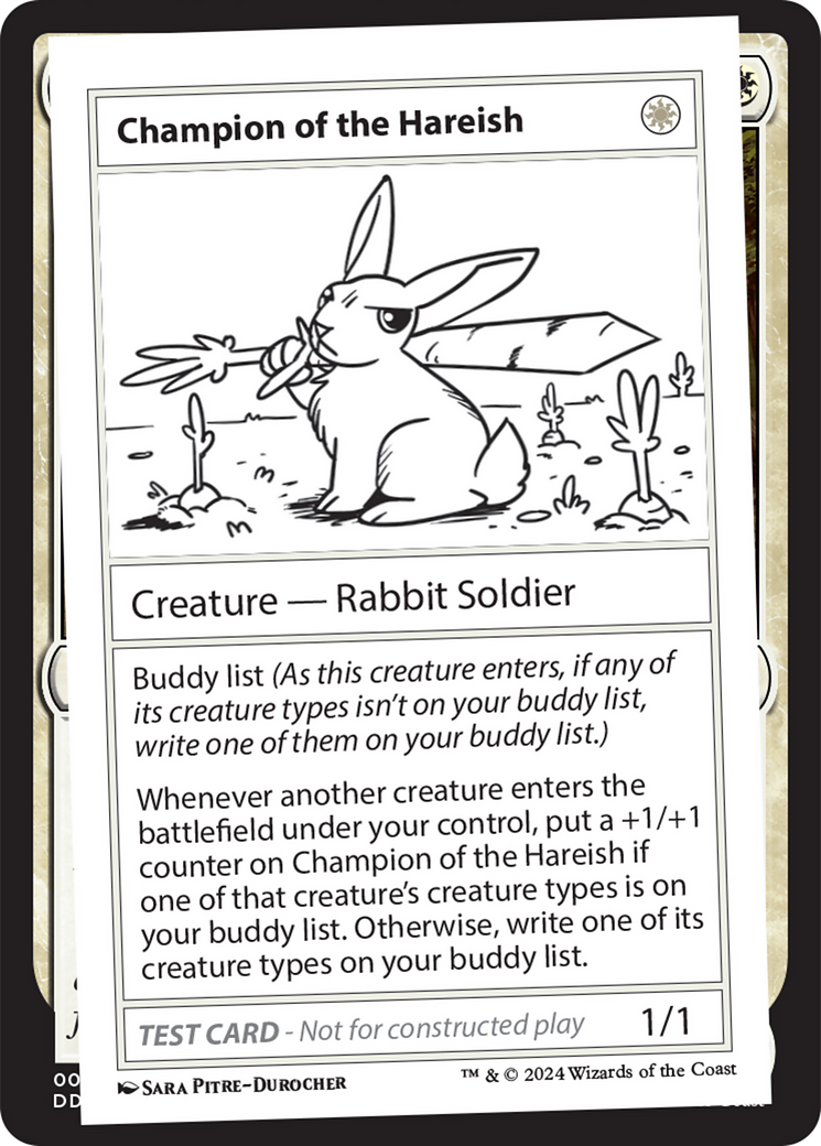 Champion of the Hareish [Mystery Booster 2 Playtest Cards] | Lots Moore NSW