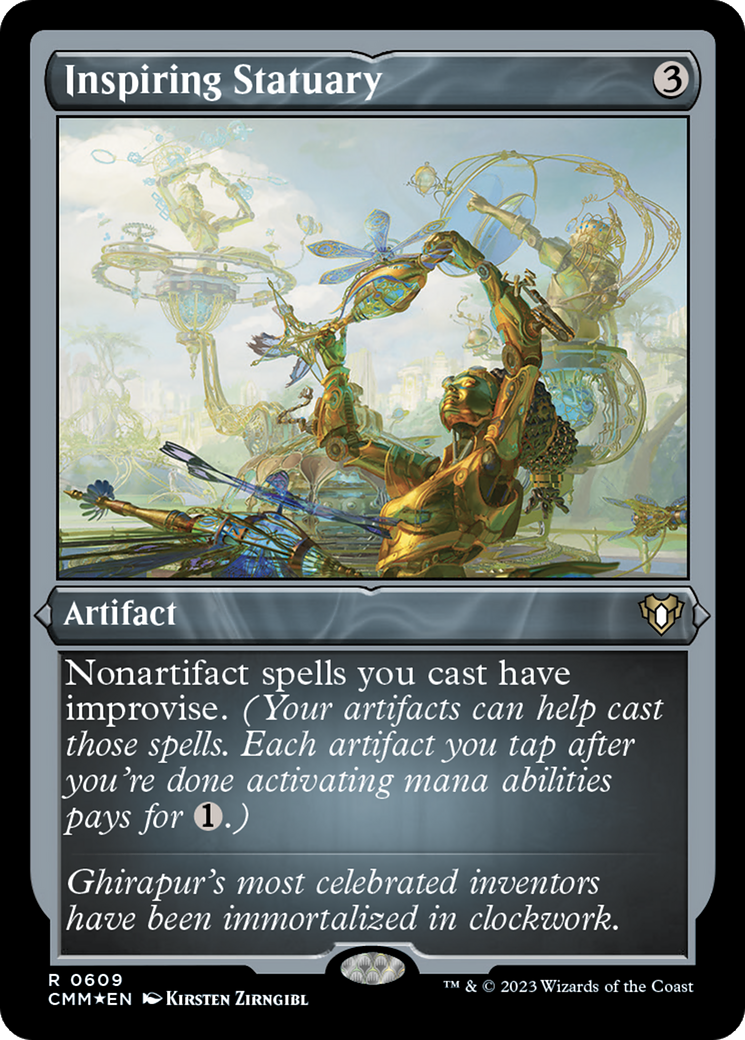 Inspiring Statuary (Foil Etched) [Commander Masters] | Lots Moore NSW