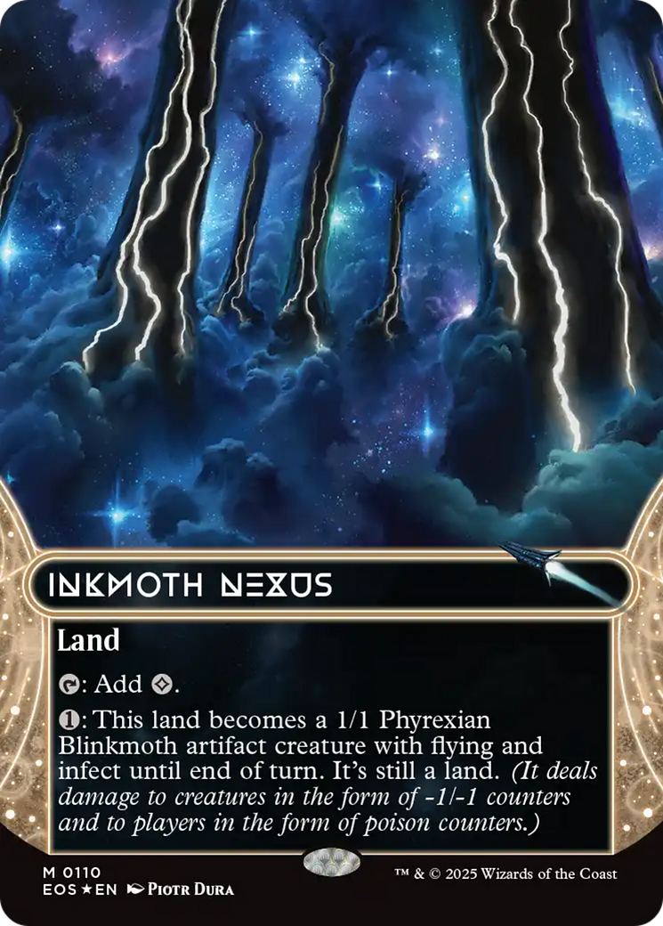 Inkmoth Nexus (0110) (Borderless) (Galaxy Foil) [Edge of Eternities: Stellar Sights] Magic: The Gathering | Lots Moore NSW