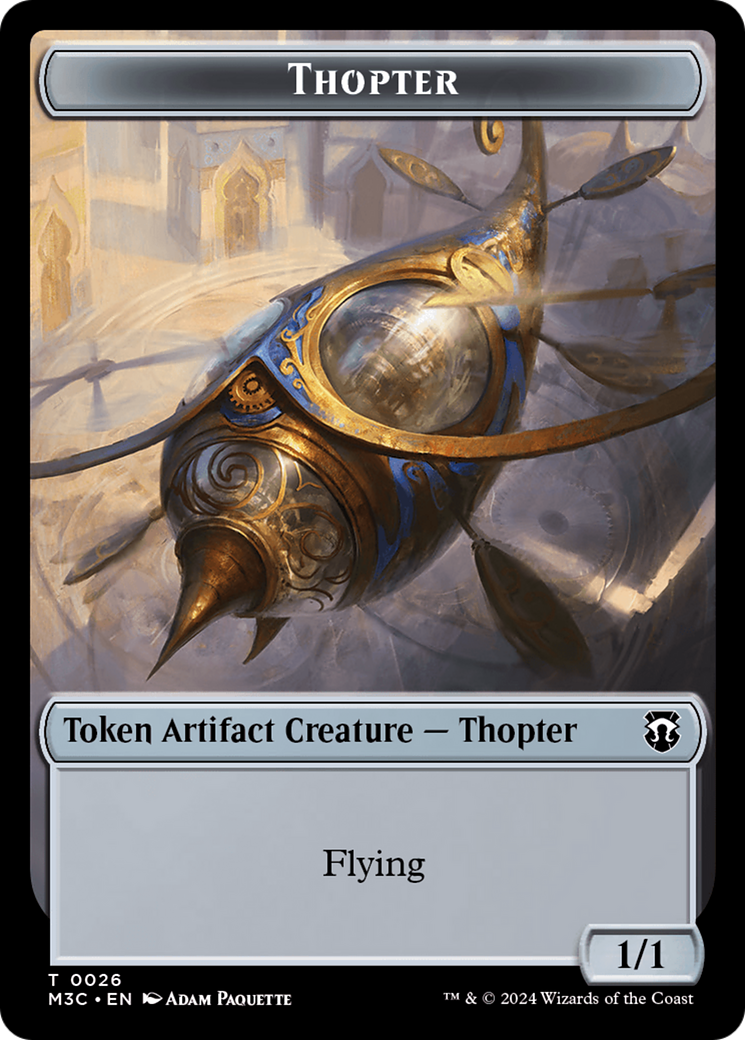 Aetherborn (Ripple Foil) // Thopter Double-Sided Token [Modern Horizons 3 Commander Tokens] | Lots Moore NSW