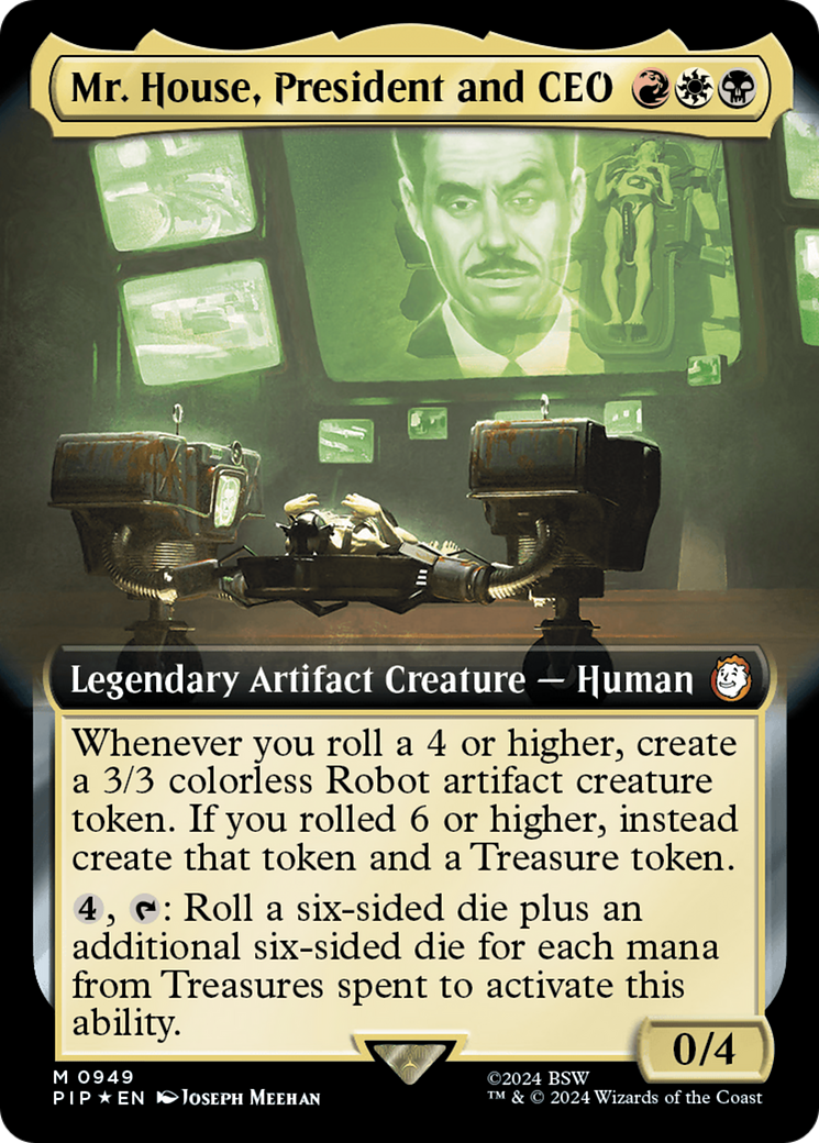 Mr. House, President and CEO (Extended Art) (Surge Foil) [Fallout] | Lots Moore NSW