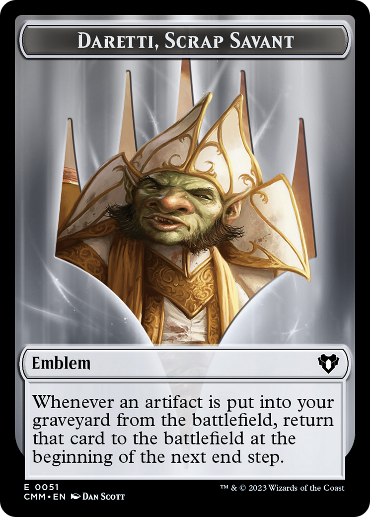 Daretti, Scrap Savant Emblem [Commander Masters Tokens] | Lots Moore NSW