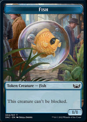 Clue // Fish Double-Sided Token [Streets of New Capenna Commander Tokens] | Lots Moore NSW