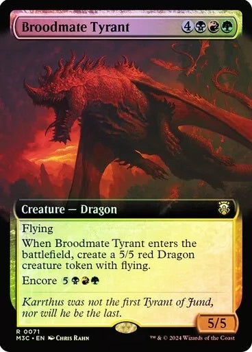 Broodmate Tyrant (Extended Art) (Ripple Foil) [Modern Horizons 3 Commander] | Lots Moore NSW