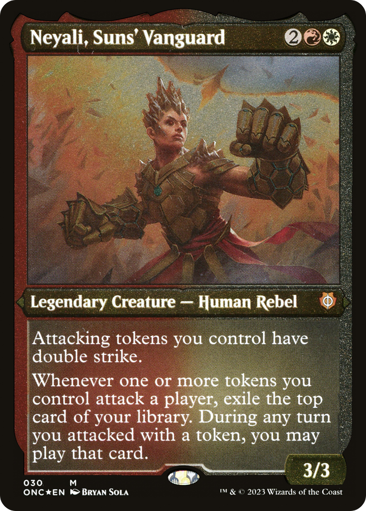 Neyali, Suns' Vanguard (Foil Etched) (Display Commander) [Phyrexia: All Will Be One Commander] | Lots Moore NSW