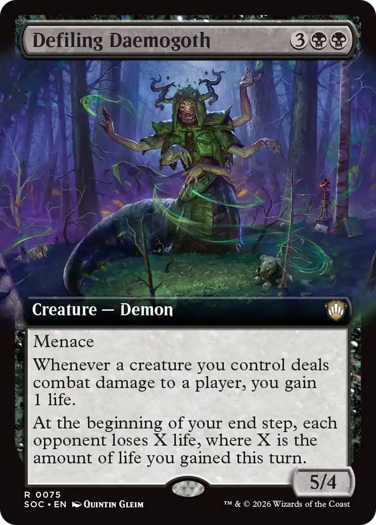 Defiling Daemogoth (Extended Art) [Secrets of Strixhaven Commander] | Lots Moore NSW