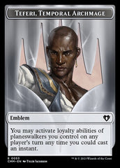 Treasure // Emblem - Teferi, Temporal Archmage Double-Sided Token [Commander Masters Tokens] | Lots Moore NSW