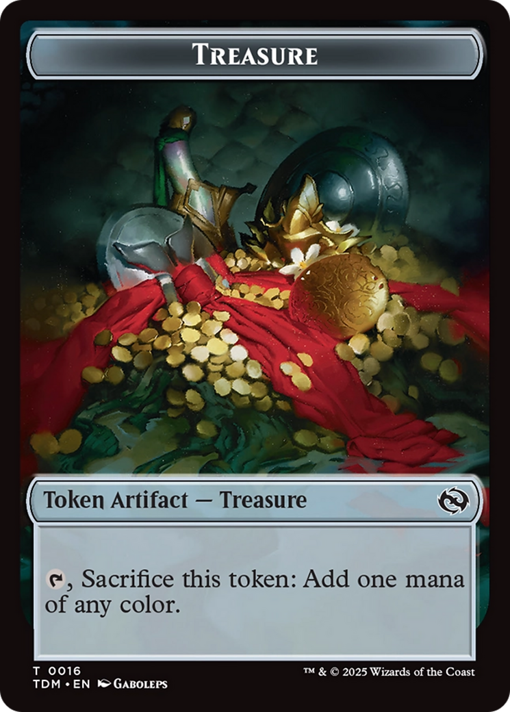 Zombie Druid // Treasure Double-Sided Token [Tarkir: Dragonstorm Tokens] | Lots Moore NSW