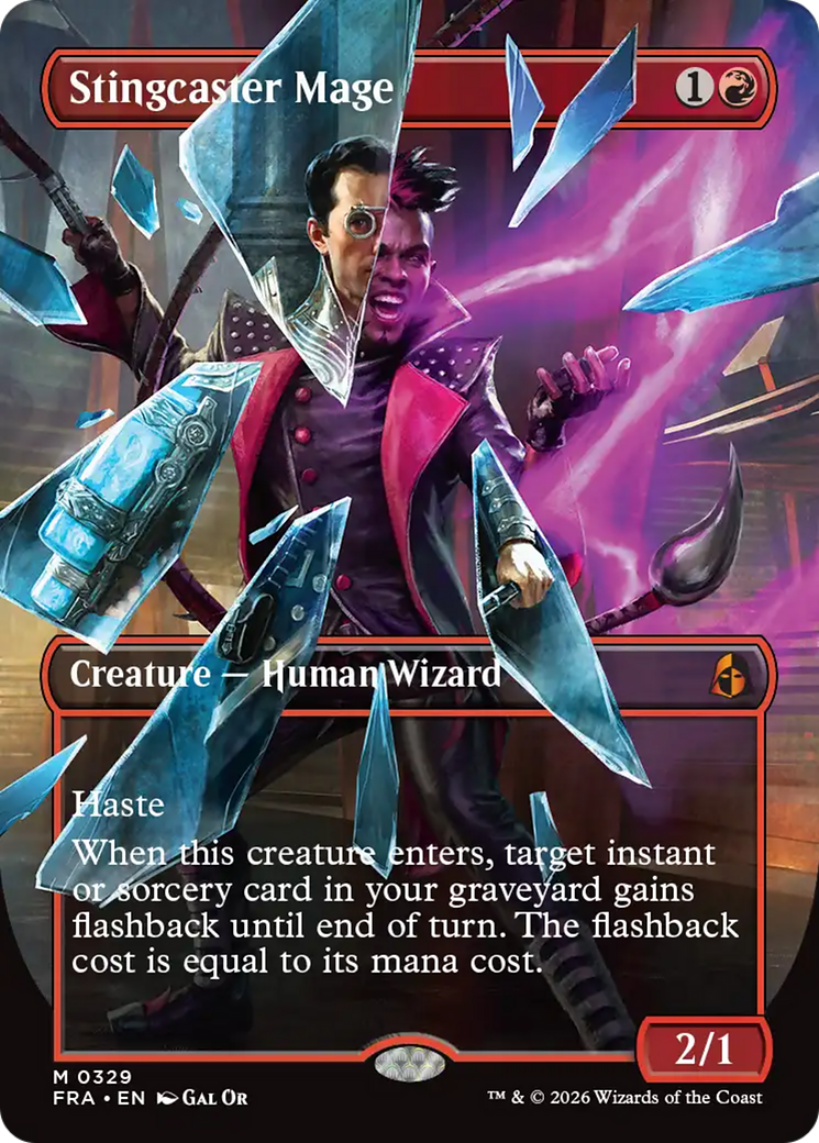 Stingcaster Mage (Borderless) (Facet Foil) [Reality Fracture] | Lots Moore NSW