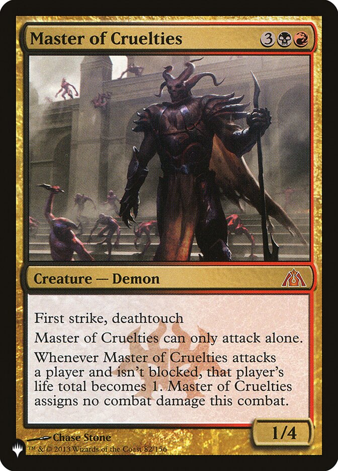 Master of Cruelties [The List] | Lots Moore NSW
