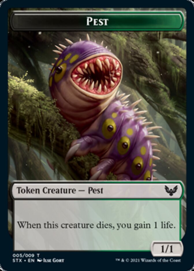 Spirit // Pest Double-Sided Token [Strixhaven: School of Mages Tokens] | Lots Moore NSW