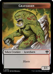 Spirit (0010) // Graveborn Double-Sided Token [Commander Masters Tokens] | Lots Moore NSW