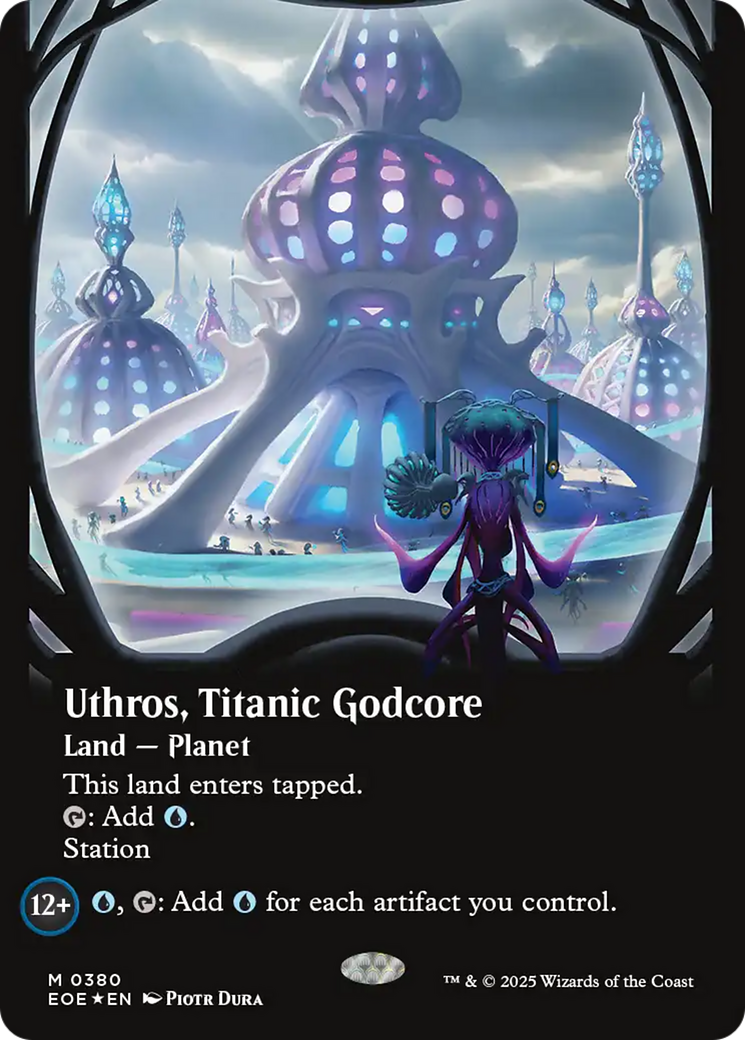Uthros, Titanic Godcore (Borderless) (Galaxy Foil) [Edge of Eternities] | Lots Moore NSW