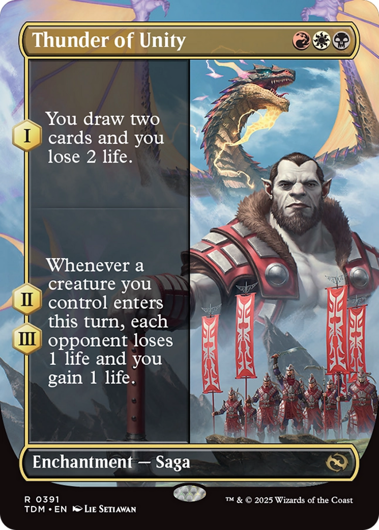 Thunder of Unity (Borderless) [Tarkir: Dragonstorm] | Lots Moore NSW