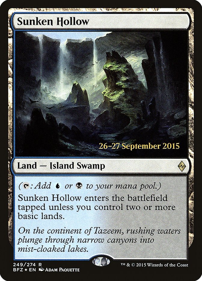 Sunken Hollow [Battle for Zendikar Prerelease Promos] | Lots Moore NSW
