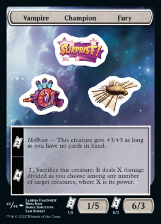 Vampire Champion Fury [Unfinity Stickers] | Lots Moore NSW