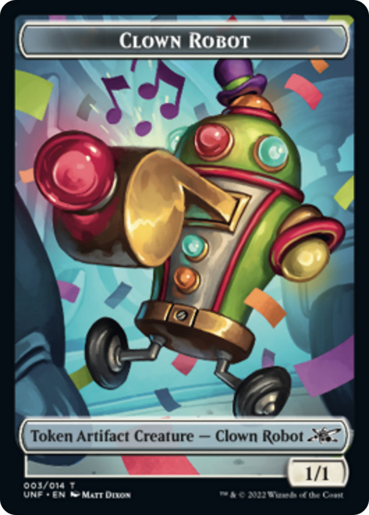 Clown Robot (003) // Treasure (012) Double-Sided Token [Unfinity Tokens] | Lots Moore NSW