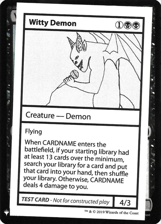 Witty Demon [Mystery Booster Playtest Cards] | Lots Moore NSW