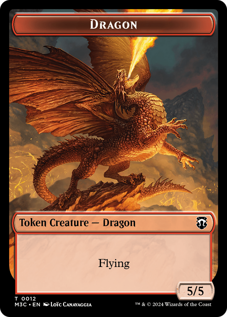 Dragon // Treasure Double-Sided Token [Modern Horizons 3 Commander Tokens] | Lots Moore NSW