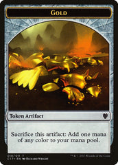 Dragon (006) // Gold Double-Sided Token [Commander 2017 Tokens] | Lots Moore NSW