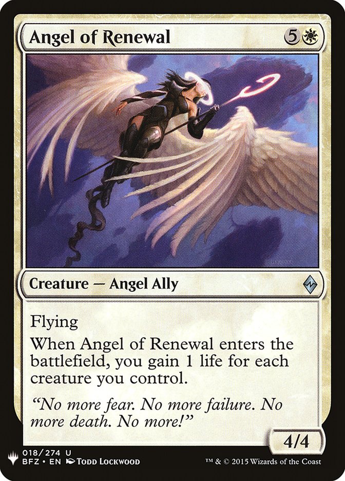 Angel of Renewal [Mystery Booster] | Lots Moore NSW