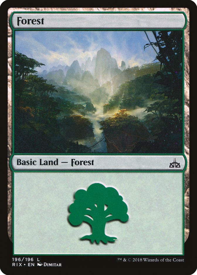 Forest (196) [Rivals of Ixalan] | Lots Moore NSW