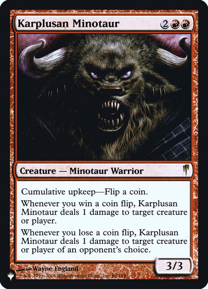 Karplusan Minotaur [Secret Lair: Heads I Win, Tails You Lose] | Lots Moore NSW