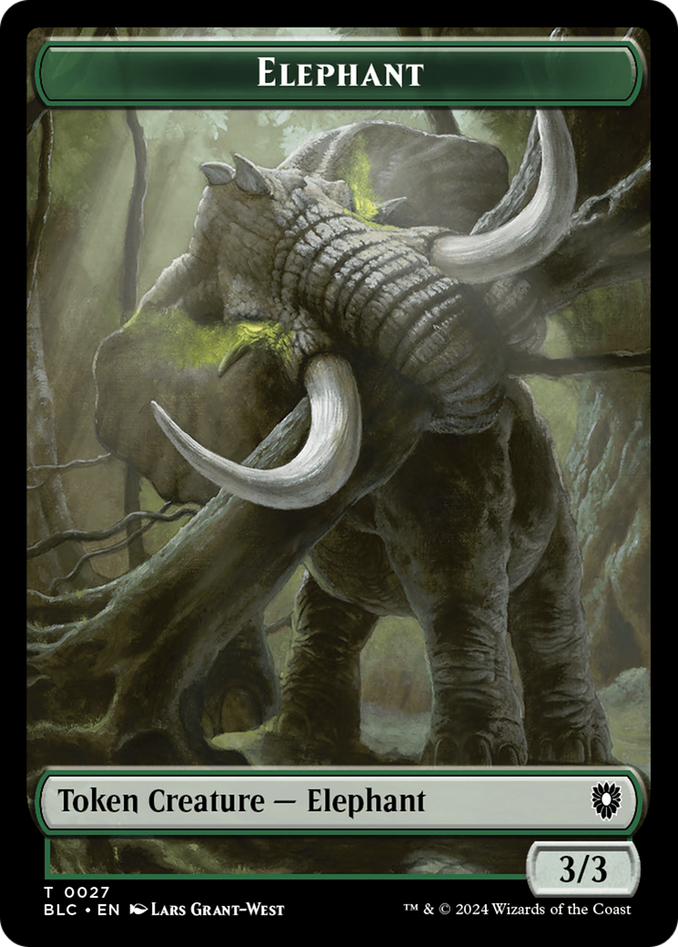 Elephant // Squid Double-Sided Token [Bloomburrow Commander Tokens] | Lots Moore NSW