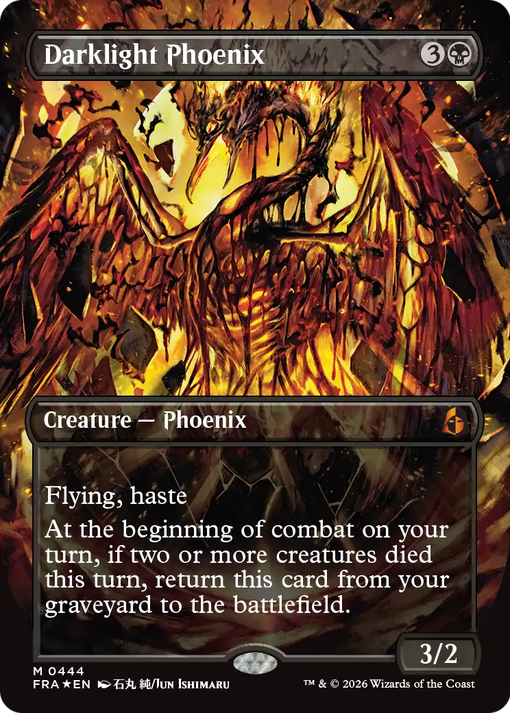 Darklight Phoenix (Borderless) (0444) [Reality Fracture] | Lots Moore NSW