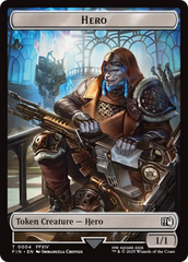 Bird // Hero (0004) Double Sided Token [FINAL FANTASY Commander Tokens] | Lots Moore NSW