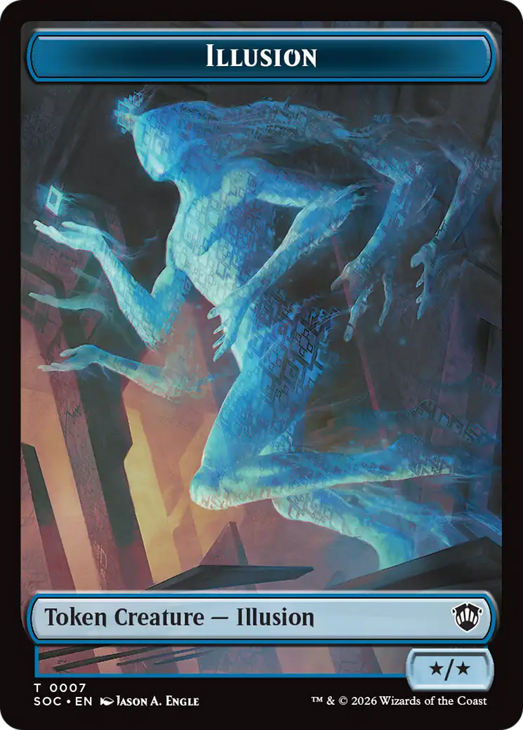 Spirit (0006) // Illusion Double-Sided Token [Secrets of Strixhaven Commander Tokens] | Lots Moore NSW