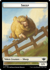 Treasure // Sheep Double-Sided Token [Outlaws of Thunder Junction Tokens] | Lots Moore NSW