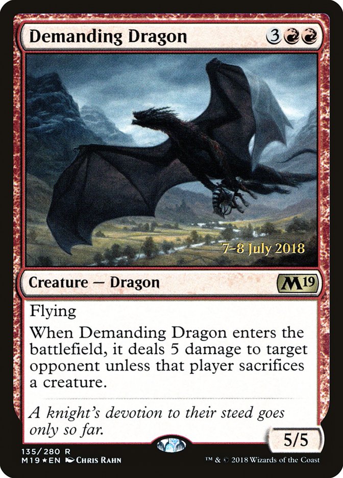 Demanding Dragon [Core Set 2019 Prerelease Promos] | Lots Moore NSW