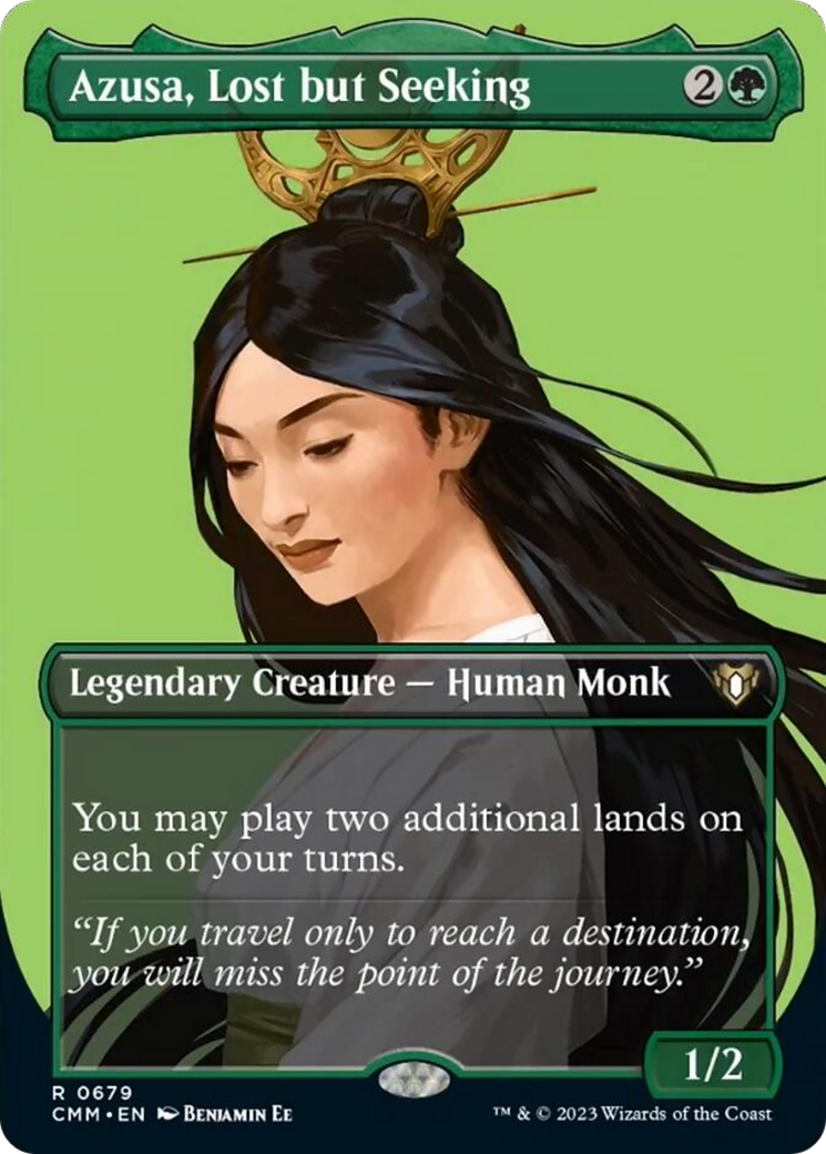 Azusa, Lost but Seeking (Borderless Profile) [Commander Masters] | Lots Moore NSW