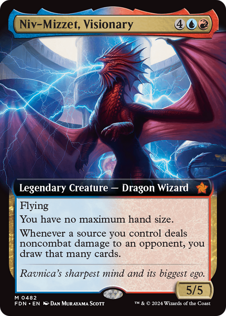 Niv-Mizzet, Visionary (Extended Art) [Foundations] | Lots Moore NSW