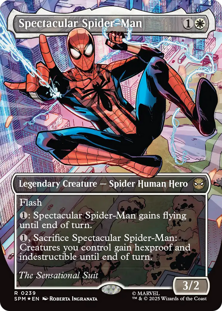Spectacular Spider-Man (0239) (Borderless) (Textured Foil) [Marvel's Spider-Man] | Lots Moore NSW