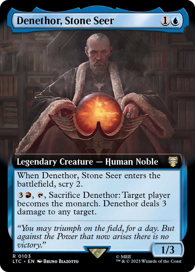 Denethor, Stone Seer (Extended Art) [The Lord of the Rings: Tales of Middle-Earth Commander] | Lots Moore NSW