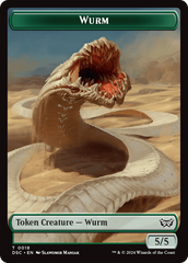 Wurm (0018) // Fractal Double-Sided Token [Duskmourn: House of Horror Commander Tokens] | Lots Moore NSW