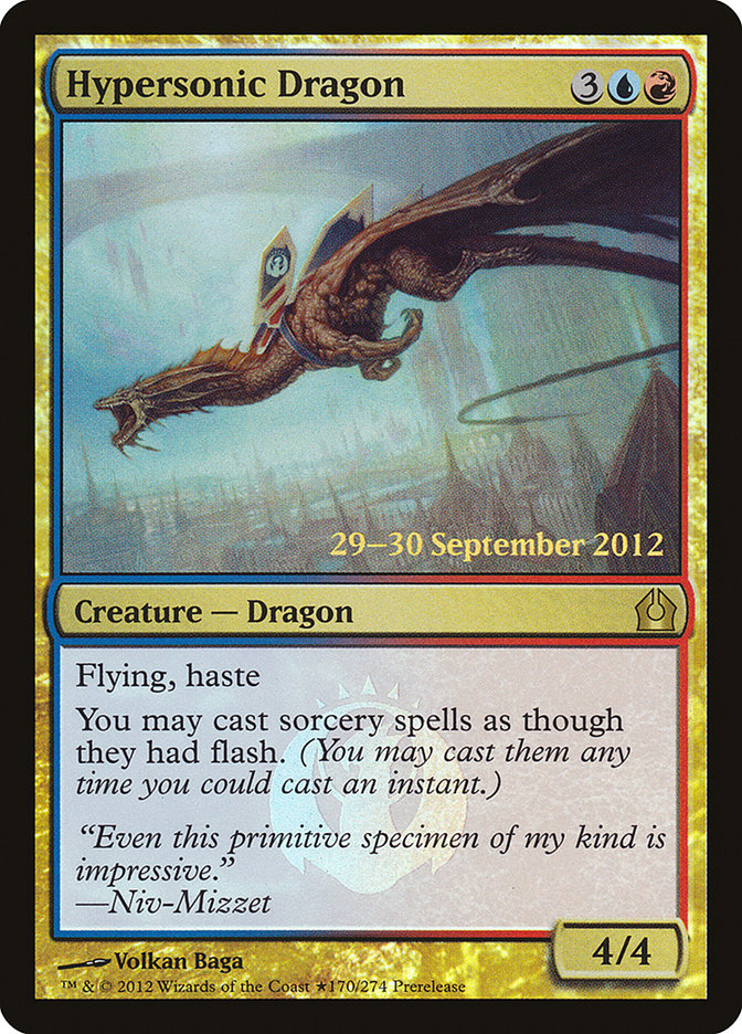 Hypersonic Dragon [Return to Ravnica Prerelease Promos] | Lots Moore NSW
