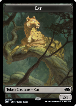 Goblin // Cat (003) Double-Sided Token [Dominaria Remastered Tokens] | Lots Moore NSW