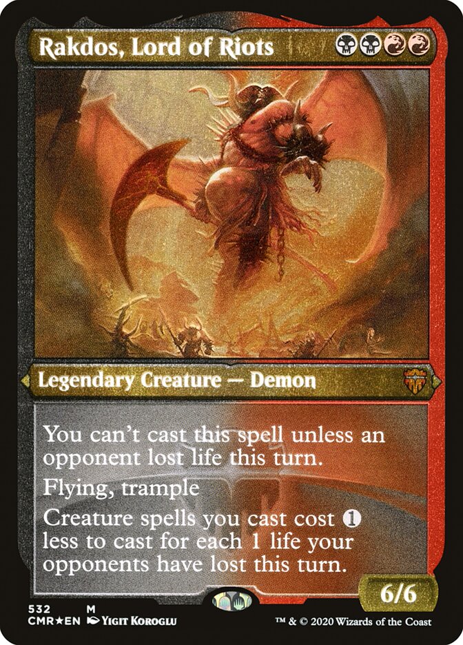 Rakdos, Lord of Riots (Etched) [Commander Legends] | Lots Moore NSW
