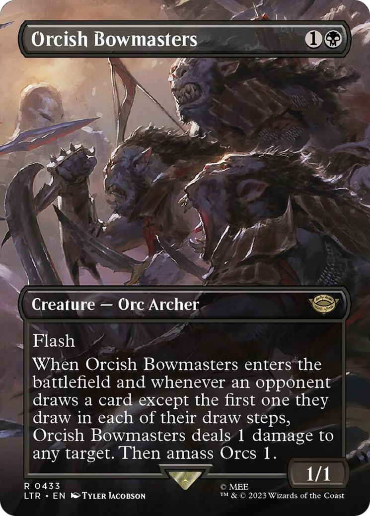 Orcish Bowmasters (Borderless Alternate Art) [The Lord of the Rings: Tales of Middle-Earth] | Lots Moore NSW