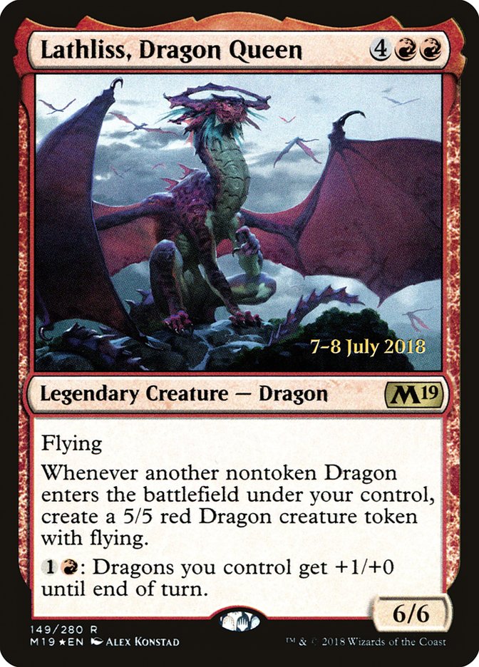 Lathliss, Dragon Queen [Core Set 2019 Prerelease Promos] | Lots Moore NSW