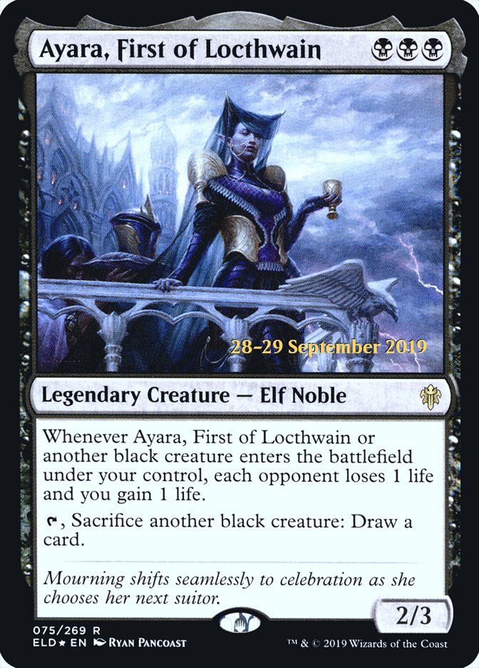 Ayara, First of Locthwain [Throne of Eldraine Prerelease Promos] | Lots Moore NSW