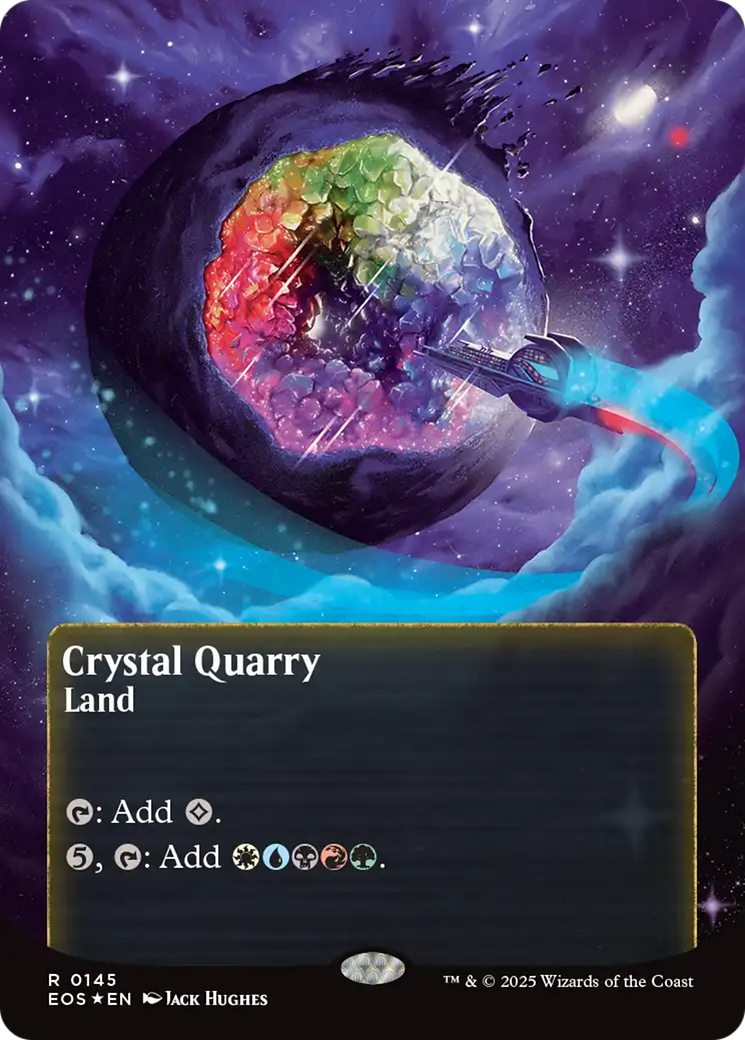 Crystal Quarry (0145) (Borderless) (Galaxy Foil) [Edge of Eternities: Stellar Sights] | Lots Moore NSW